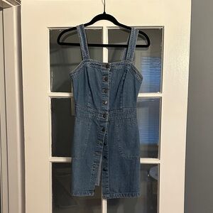 Signature8 Denim Button-Front Dress